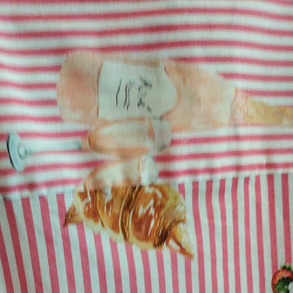 Striped Button Down Shirt with Food & Drink  Fun Design. NWT - Picture 13 of 15